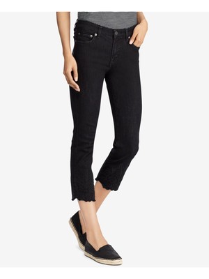 

Женские повседневные джинсы скинни с вышивкой Ralph Lauren, Черный, 200700556001