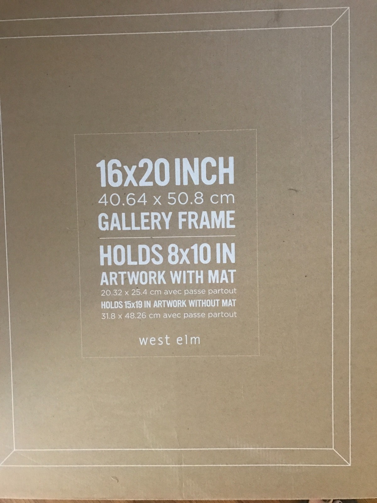 $59 West Elm Gallery Picture Frame - Antique Silver 16x20