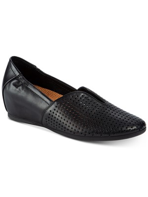

Женские черные туфли-слипоны BARETRAPS Posture Plus Solebound от Norah Wedge на плоской подошве 6,5 м, Черный, SB26151