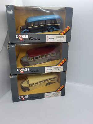 3 X CORGI 1:50 scale BEDFORD OB COACH CODE 3 Models