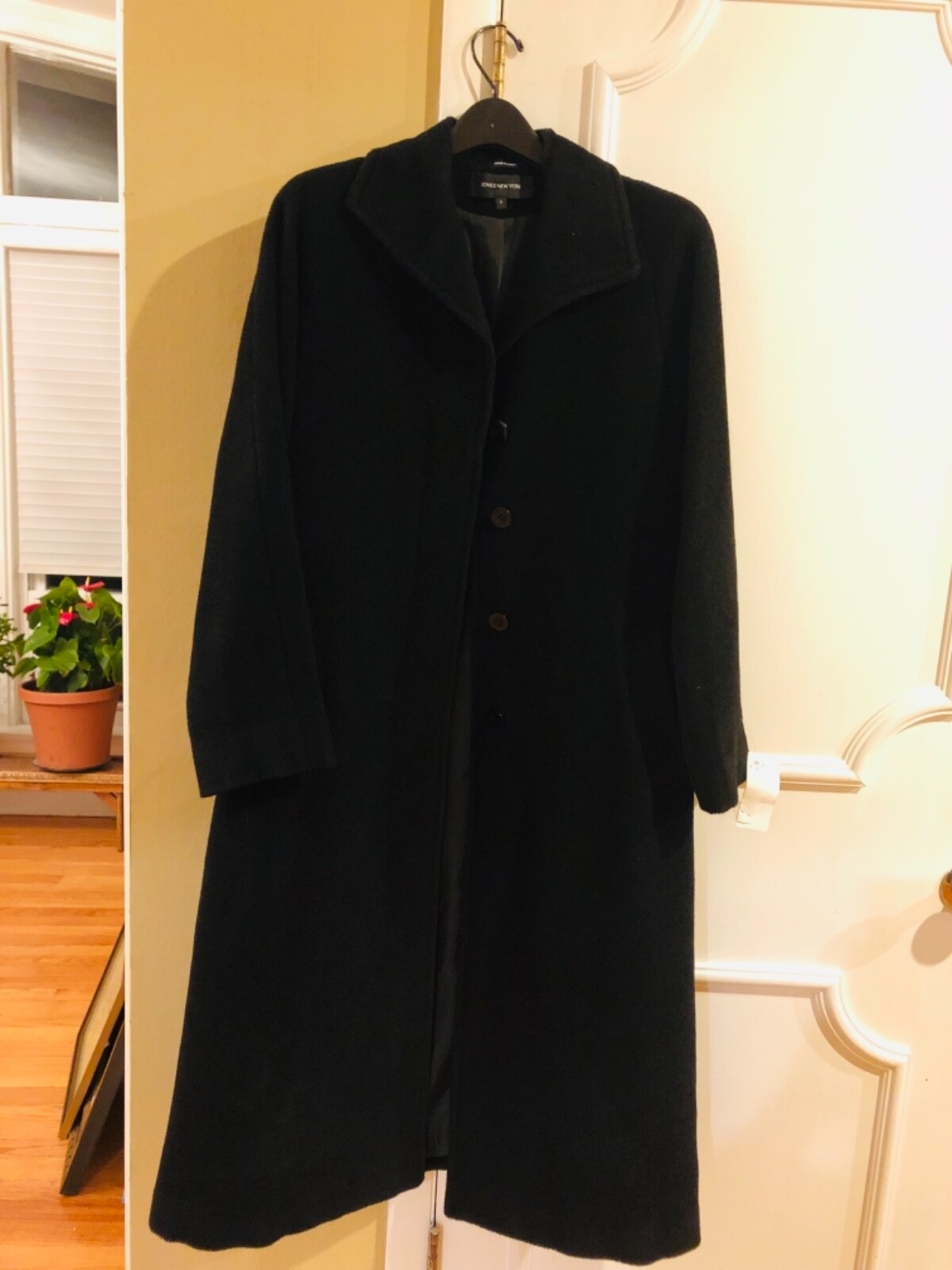 【新品未使用タグ付き✨】LAST NEST LONG WOOL COAT New with tag Jones New York long black wool winter coat size