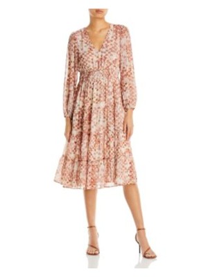 Женский бежевый пуловер цвета морской волны с подкладкой на талии, блузон с рукавом Миди + расклешенное платье S