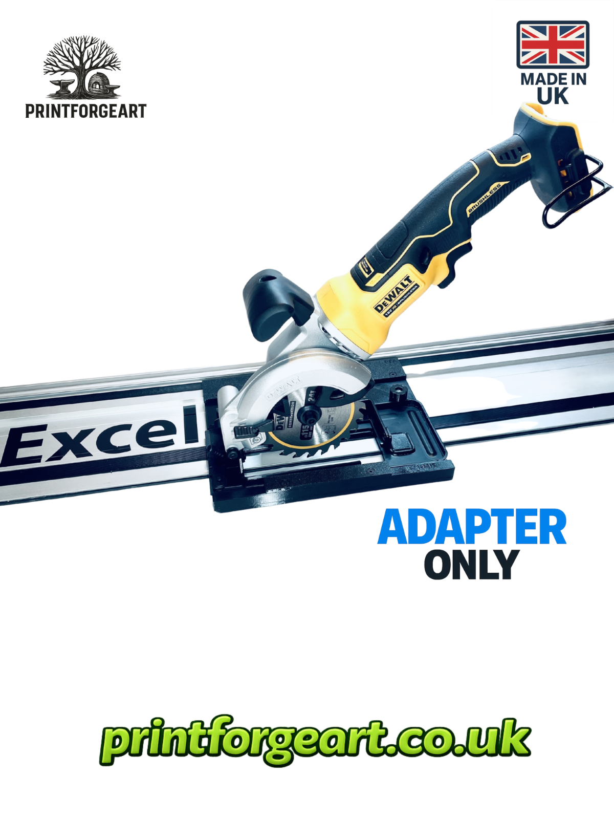 Dewalt DCS571 Adapter Base Excel  Guide Rail Track Made In UK