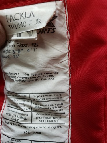 Tackla Hockey Pants Size Junior 120