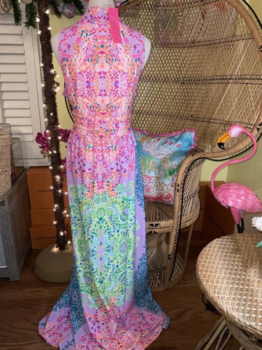 Pre-owned Lilly Pulitzer Pearce Maxi Dress Sunshine ☀️ Vibes Size M,l,xl In Yellow