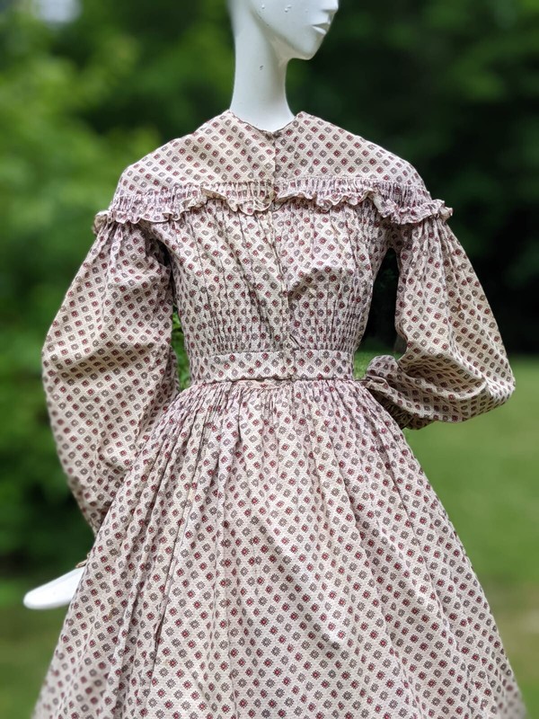 calico dress Antique 1800s Calico Dress  3 Women