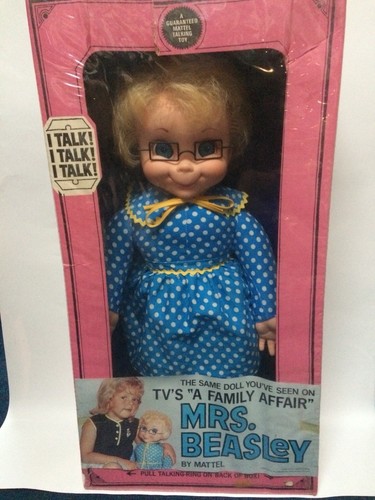 Mattel Pull String Talking Mrs. Beasley NIB 1967