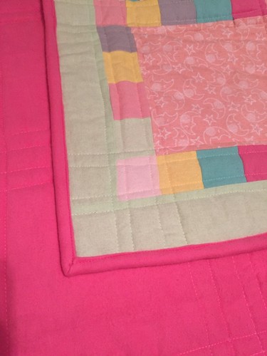 New handmade Baby Lap Crib Quilt Blanket Throw 34”x52” -Snuggle Flannel Soft!