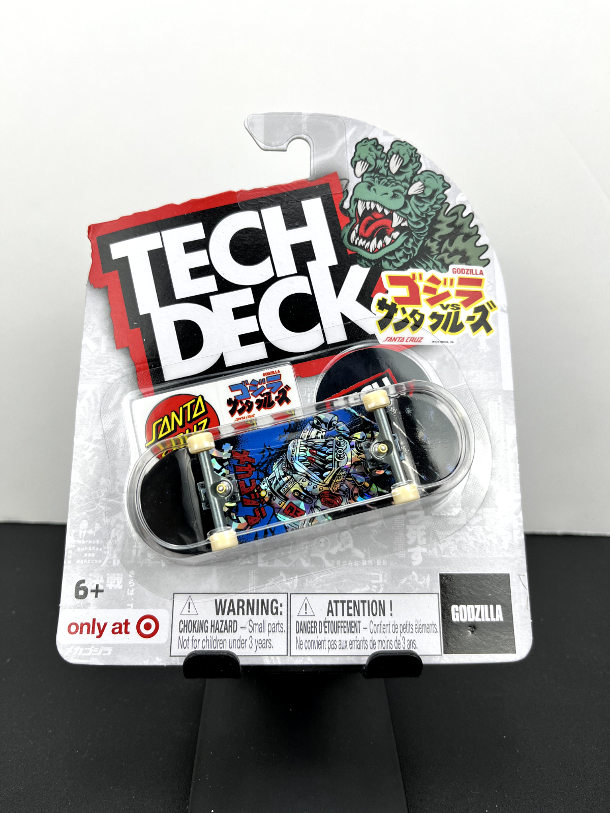 希少‼️5'2 Ｇ-DECK ジーデッキ‼️ Tech Deck Santa Cruz Target Exclusive Godzilla Robot Holo Black