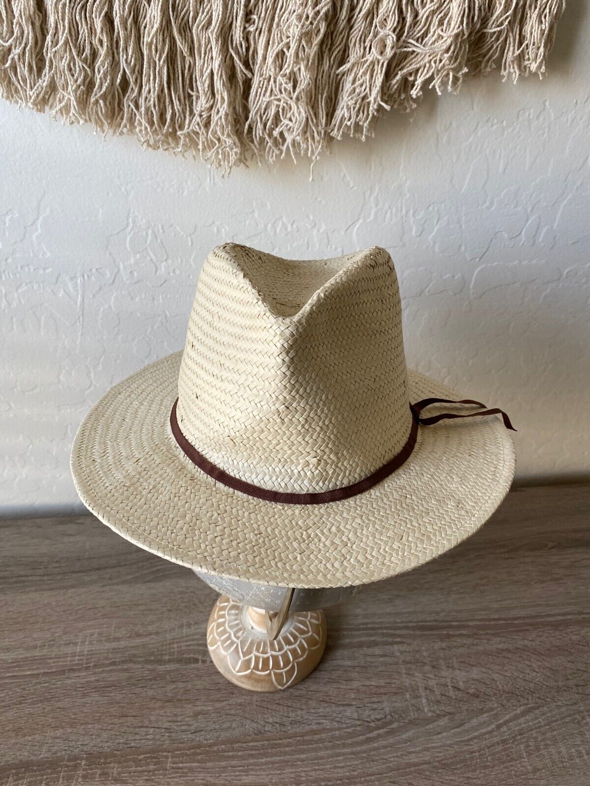 Упакованная складная шляпа BRIXTON с натуральной коричневой лентой Fedora Boho Cowgirl O/S