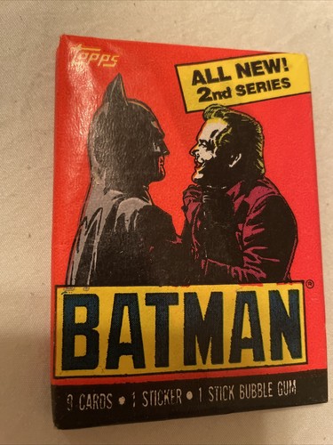 1989 Topps Batman 2nd Series (single) Wax Pack Joker Movie 1989 Topps Batman 2nd Series (single) Wax Pack Joker Movie