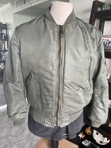 1967 Vintage Vietnam War USAF MA-1 FLIGHT JACKET Mil-J-8279D 1967 Vintage Vietnam War USAF MA-1 FLIGHT JACKET Mil-J-8279D