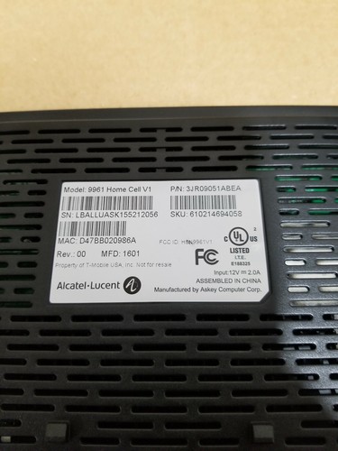 T-Mobile Wireless Router Personal Cellspot WiFi Model 9961 Home Cell V1Certified