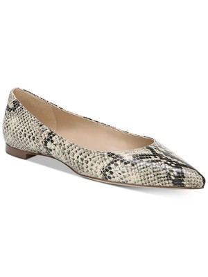 

SAM EDELMAN Женские черные кожаные балетки Sally со змеиным принтом, размер 7,5 м, Черный, G24991L