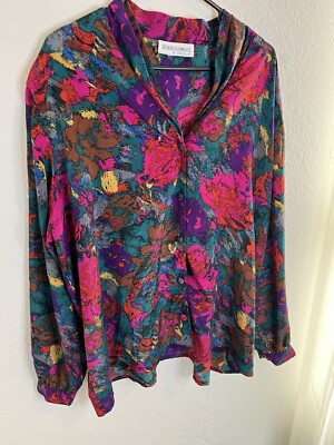 Vintage Design Elements by Impressions Women Blouse Size 22W