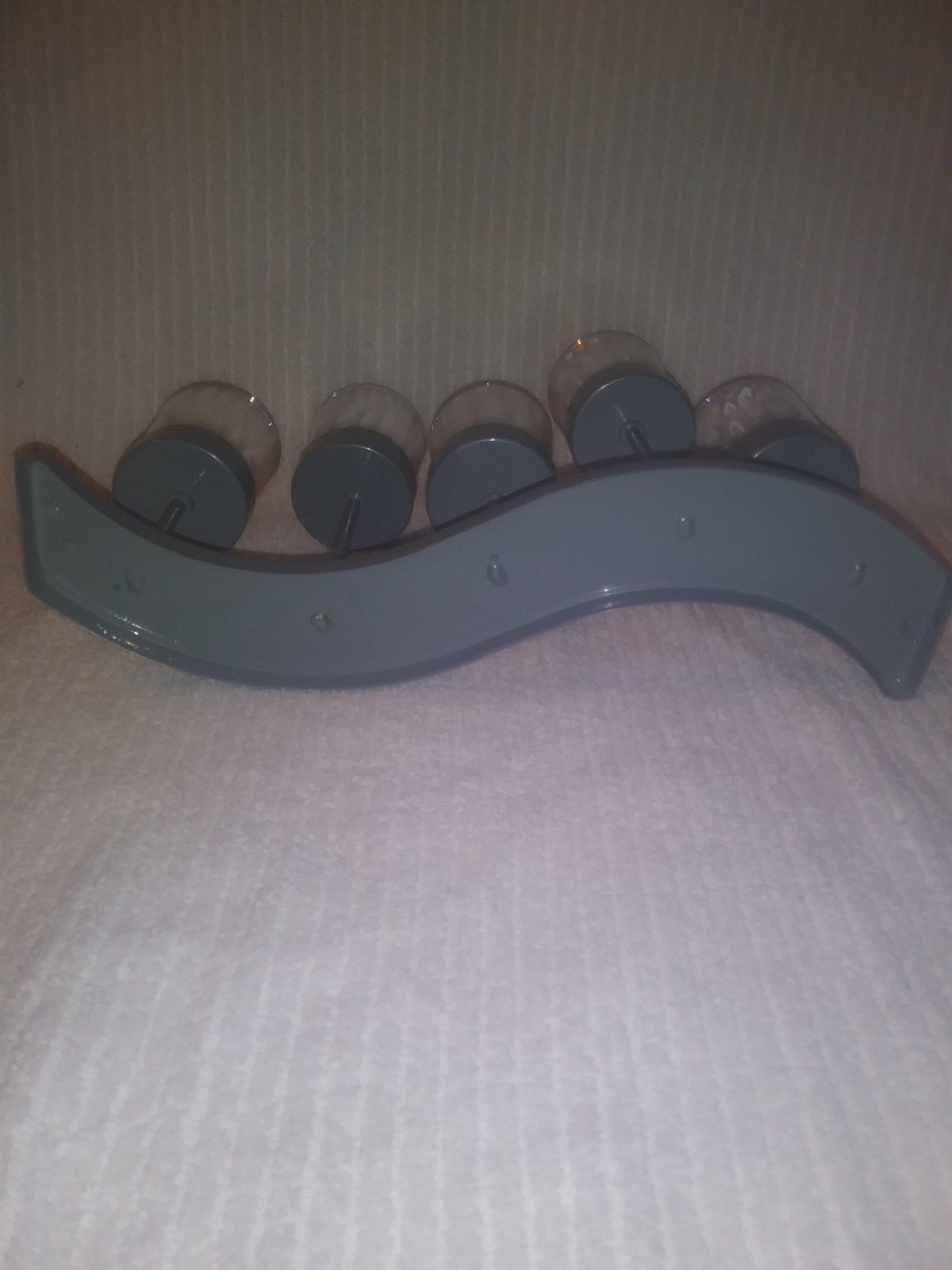 Silver Wave 5 Cup Staggered Contemporary Candle Holder