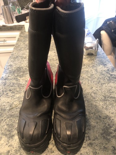 Fire-Dex FDXL100 Red/Black leather Structural fire fighting boot, Size 13 M