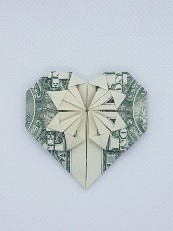 Dollar Money Origami Heart