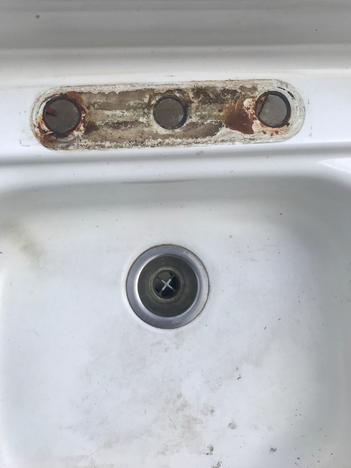 Antique Large Enamel Kitchen Sink Top Vintage 1920s - 1940s