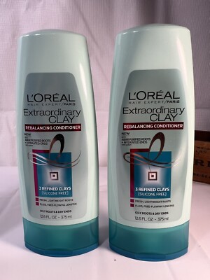 2 Pk L'Oreal Paris Elvive Extraordinary Clay Rebalancing Conditioner 12.6 fl oz