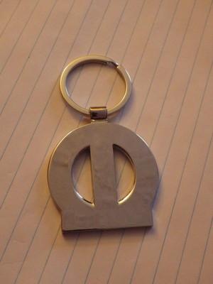 Chrysler Jeep Dodge Ram Mopar Key Chain Blue Circular Key Fob Ring Lanyard