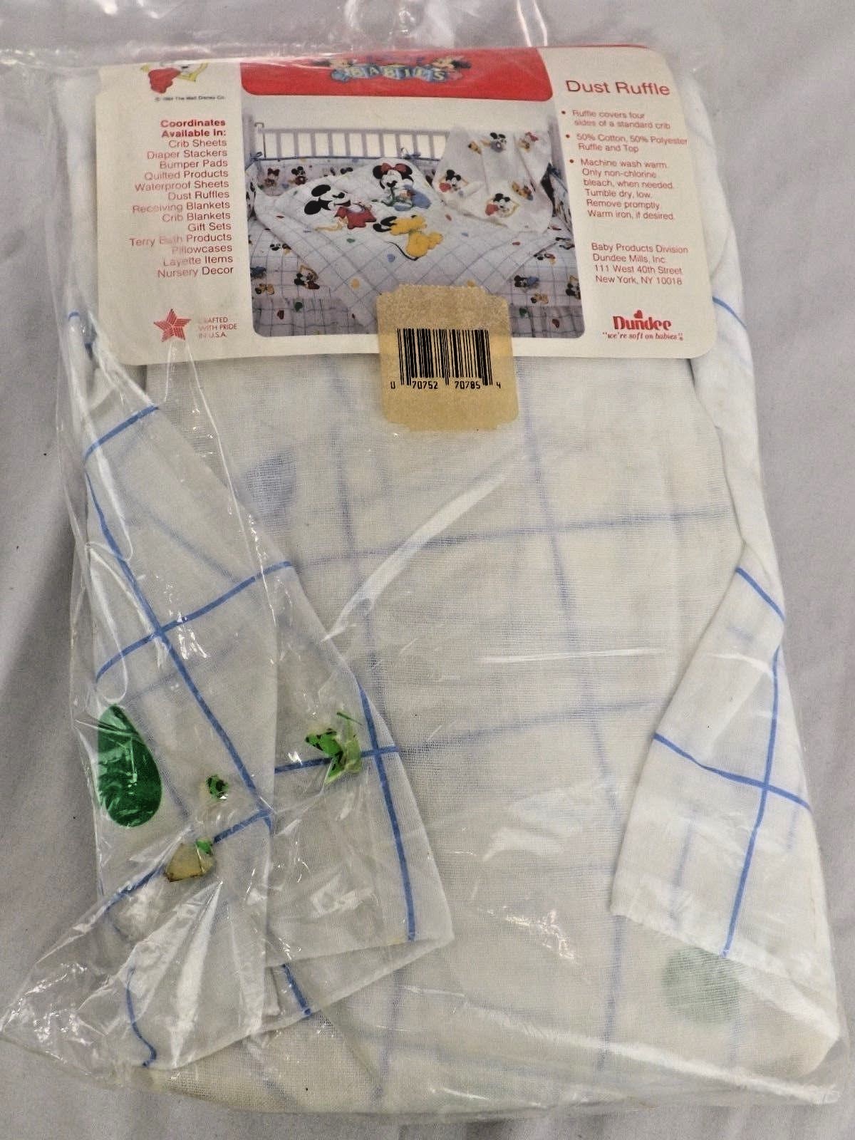 Vintage 1984 Dundee Disney Babies Dust Ruffle New In Package