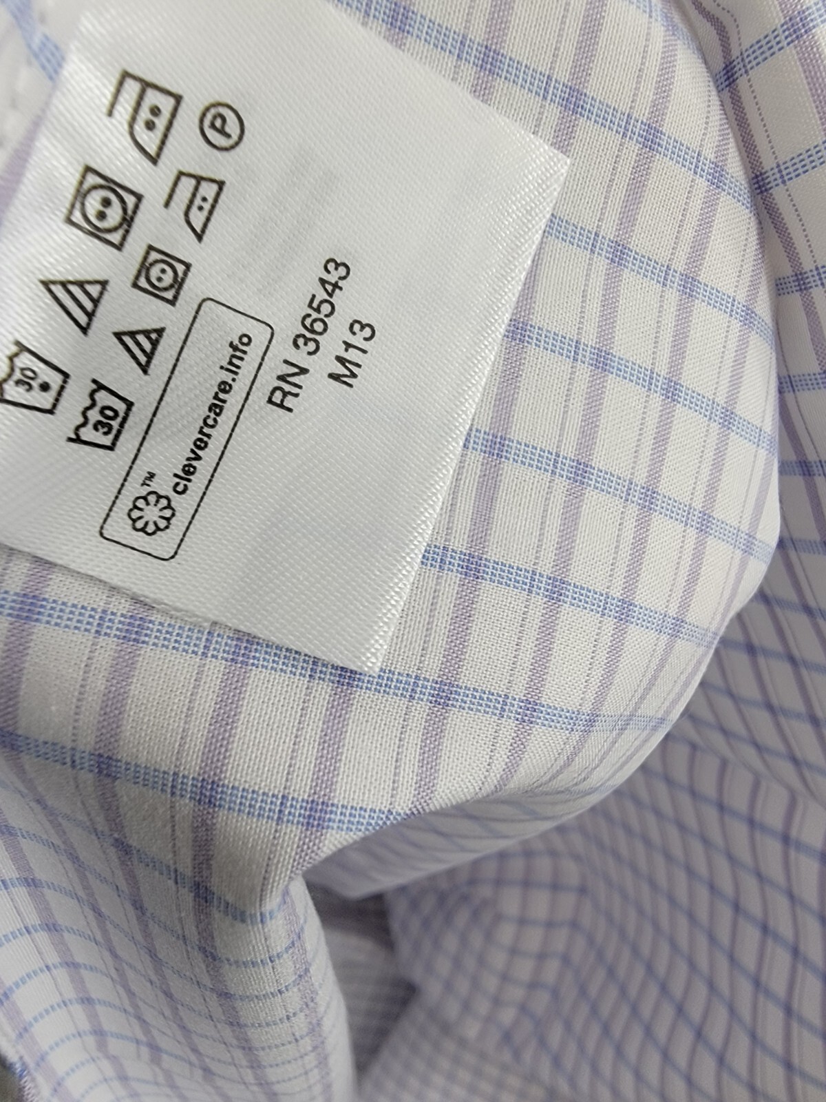 Calvin Klein Steel + Regular Fit Stretch Dress Shirt Men's 17.5 34-35 Blue L/S - Picture 13 of 19