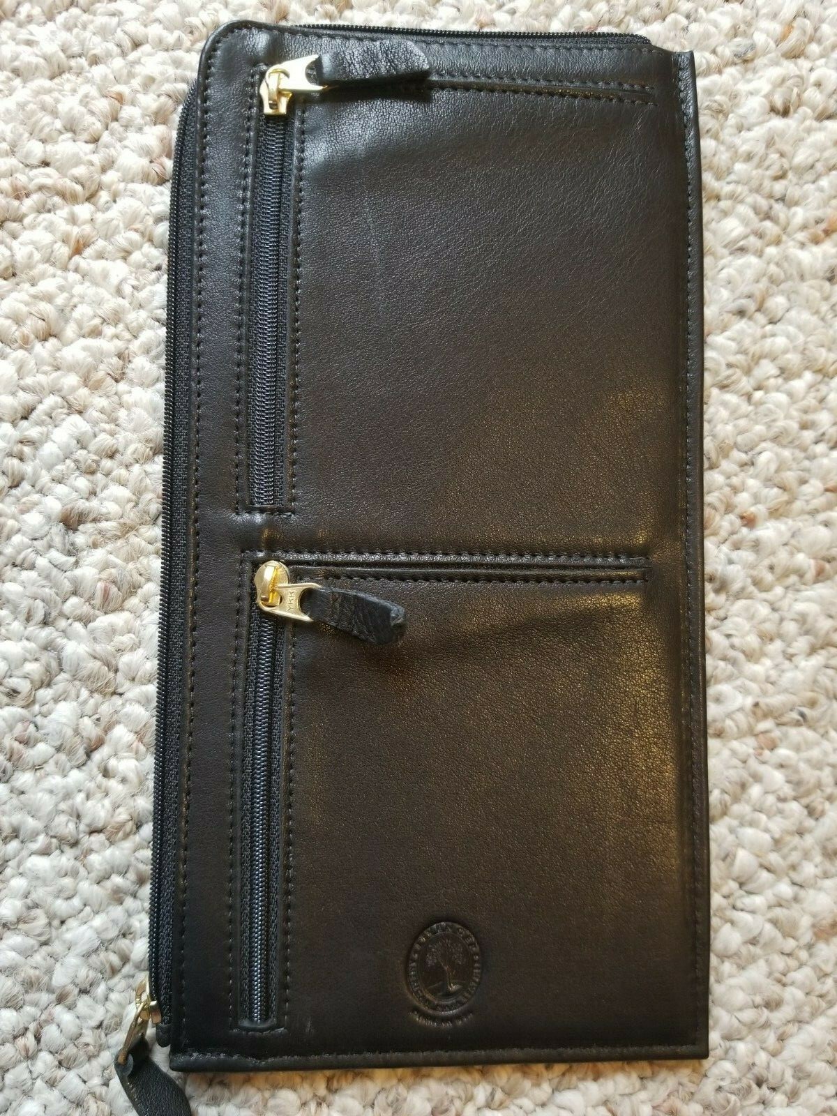 Levenger Black Leather Travel Wallet