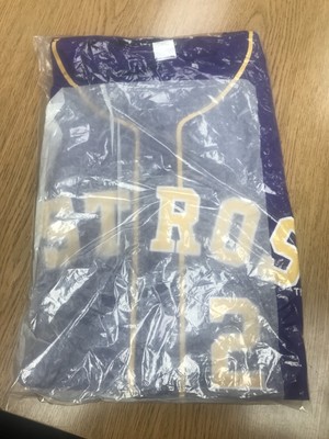 purple and gold bregman astros jersey