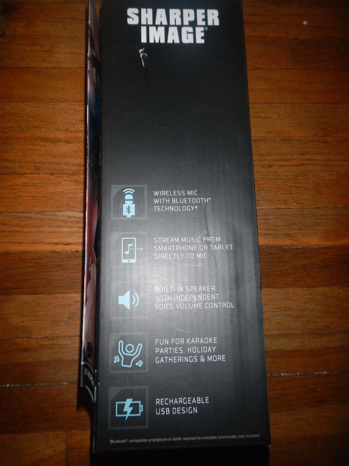 NEW IN BOX SHARPER IMAGE BLUETOOTH MUSIC STREAM MICROPHONE