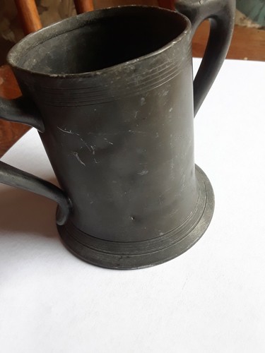 Antique/Vintage Double Handle Creamer Engraved Flower Design