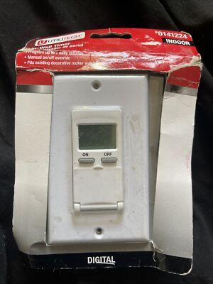 Utilitech 7 Day Digital In Wall Timer 0141224 7 On/Off Settings New Open Package