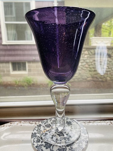 Artland Purple Water Wine Glass Renaissance Scrolls Mix Set Of 6