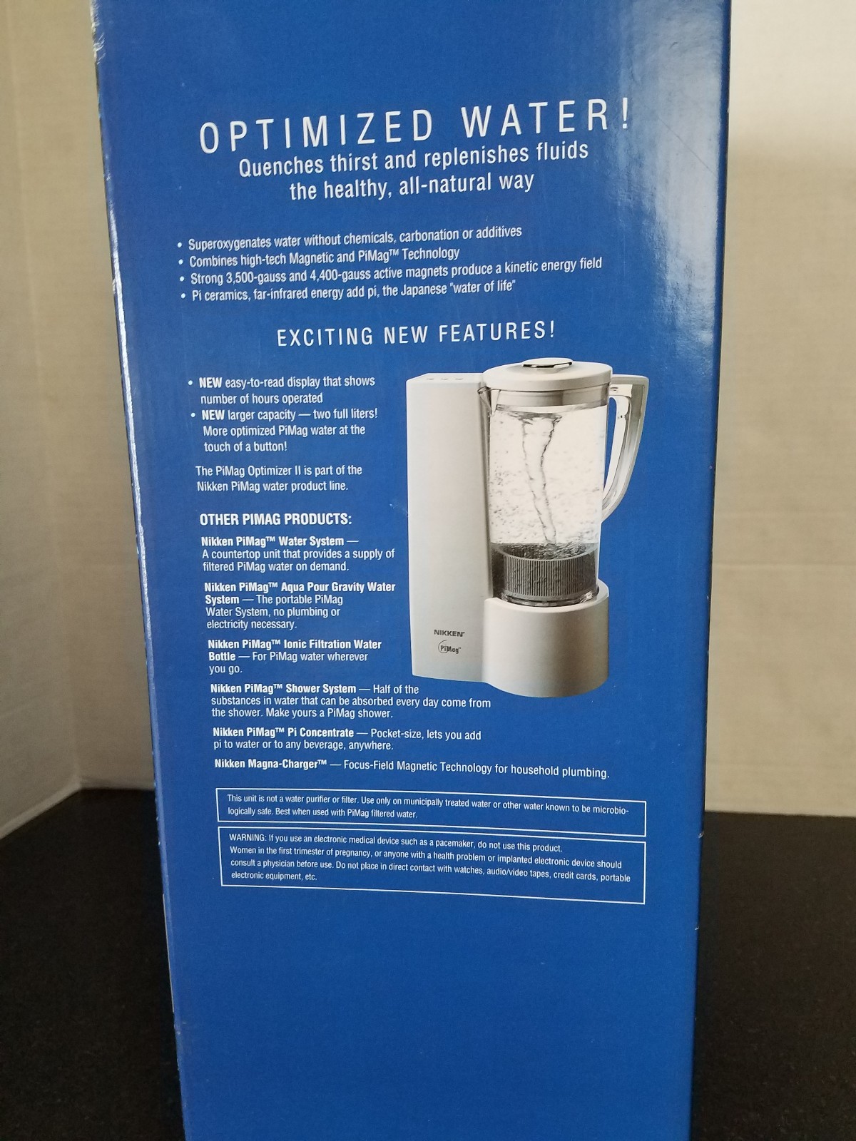 NIKKEN PIMAG OPTIMIZER II WATER OXYGENATION SYSTEM #1359 - NEW IN SEALED BOX