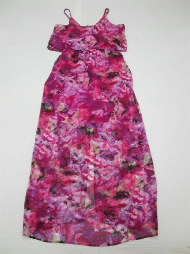 new SPENSER JEREMY Women's Size 4 Floral Print Purple Flounce Maxi Dress DR1853