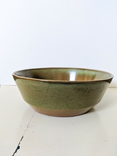 Frankoma Plainsman Prairie Green Serving Bowl #6N 7.5