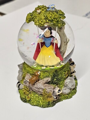 Disney MINI Snow White on Swing with Animals, Snow globe - 3'' , Free Shipping 