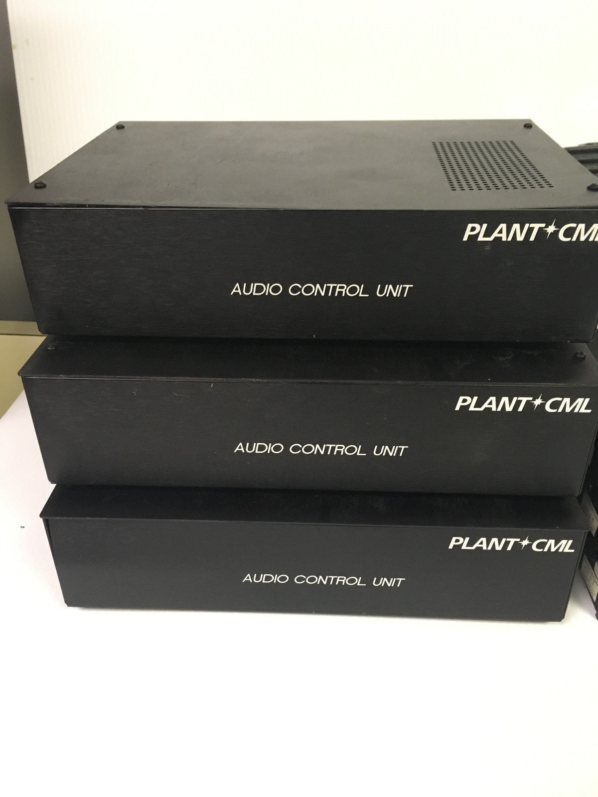 LOT of 3 Plant CML 850808-00702 Audio Control Units/Jackbox 830808-00901/Power