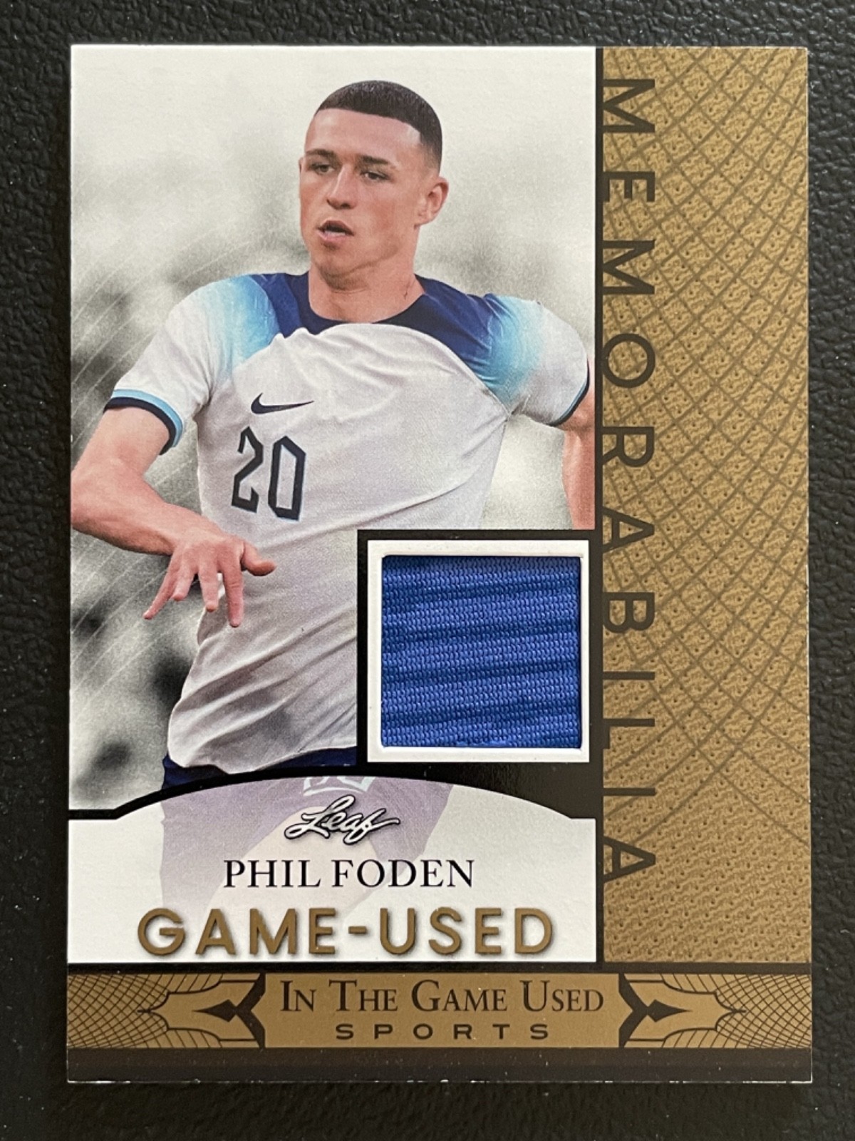 2024 Leaf In The Game Used Memorabilia Gold Phil Foden Jersey