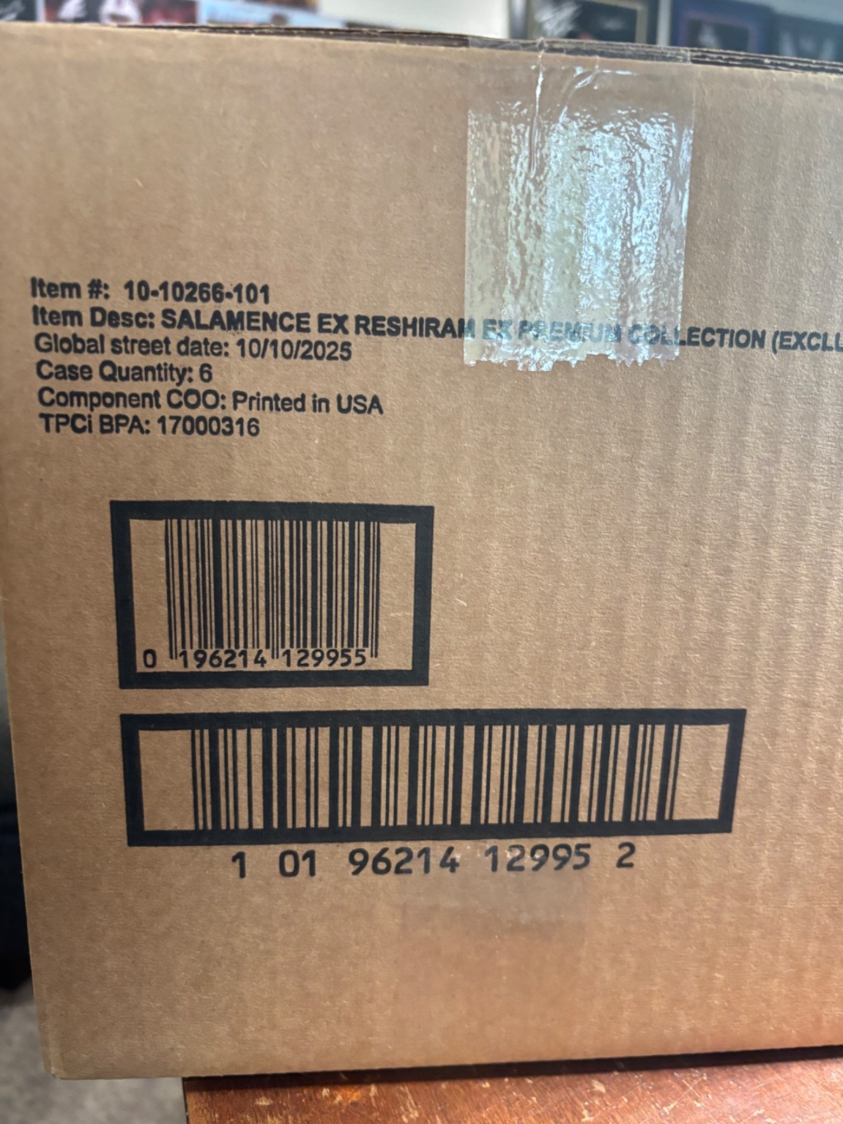 Pokemon TCG Salamence & Reshiram ex Premium Collection 6 Box Case