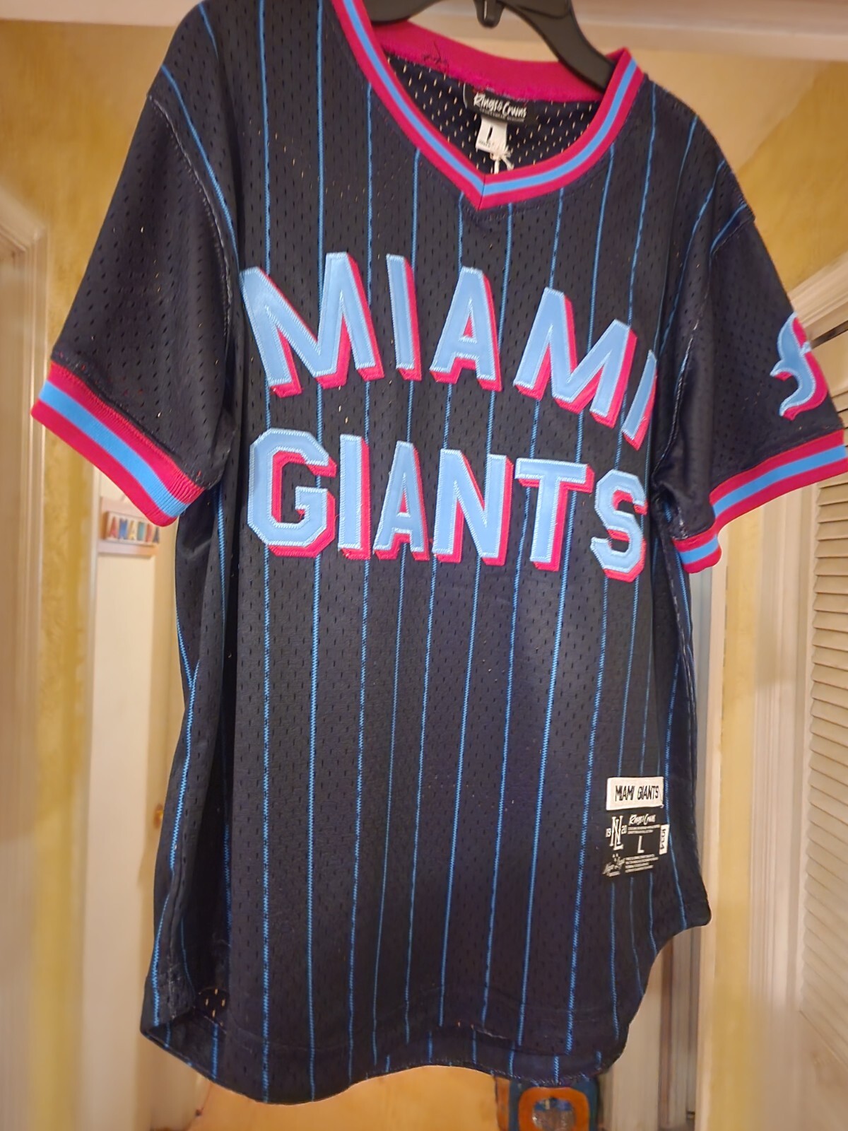 Miami Giants, Negro League, Rings & Crowns Mesh Replica Miami Giants, Negro League, Rings & Crowns Mesh Replica