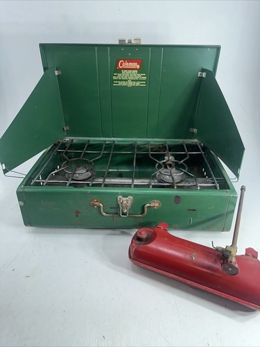 Vintage Coleman Model 413G 2 Burner Camp Stove 9 / 1969 BIG