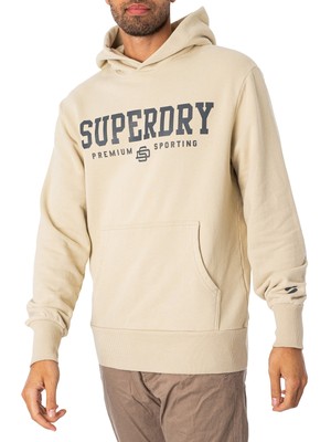 

Мужской пуловер с капюшоном Superdry Code Core Sport, бежевый