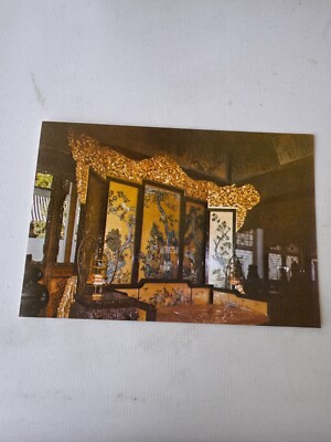 vintage postcard Empress Dowager Cixi's seat at the Yile Hall