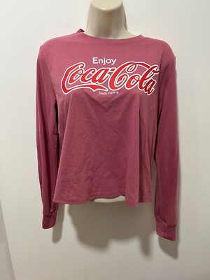 Coca-Cola Women's Size S Rose Pink Long Sleeve Graphic Shirt NWoT