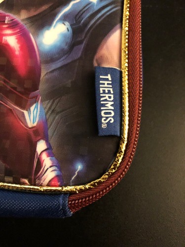 AVENGERS INFINITY WAR Thermos Insulated Lunch Bag ⭐️ IRON MAN Marvel- PVC Free