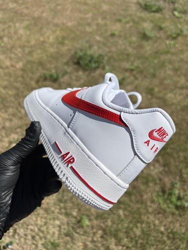 red bottom nike air force ones