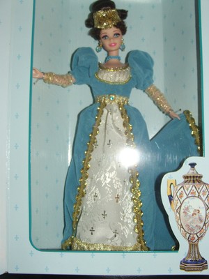 Barbie Doll French Lady Great Eras Collection w/ Clothes Dress  Stand Jewelry
