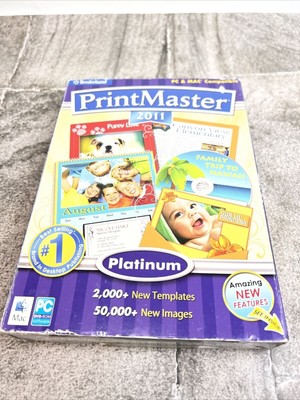 Broderbund Print Master Platinum 2011 PC and Mac Compatible Software New In Box