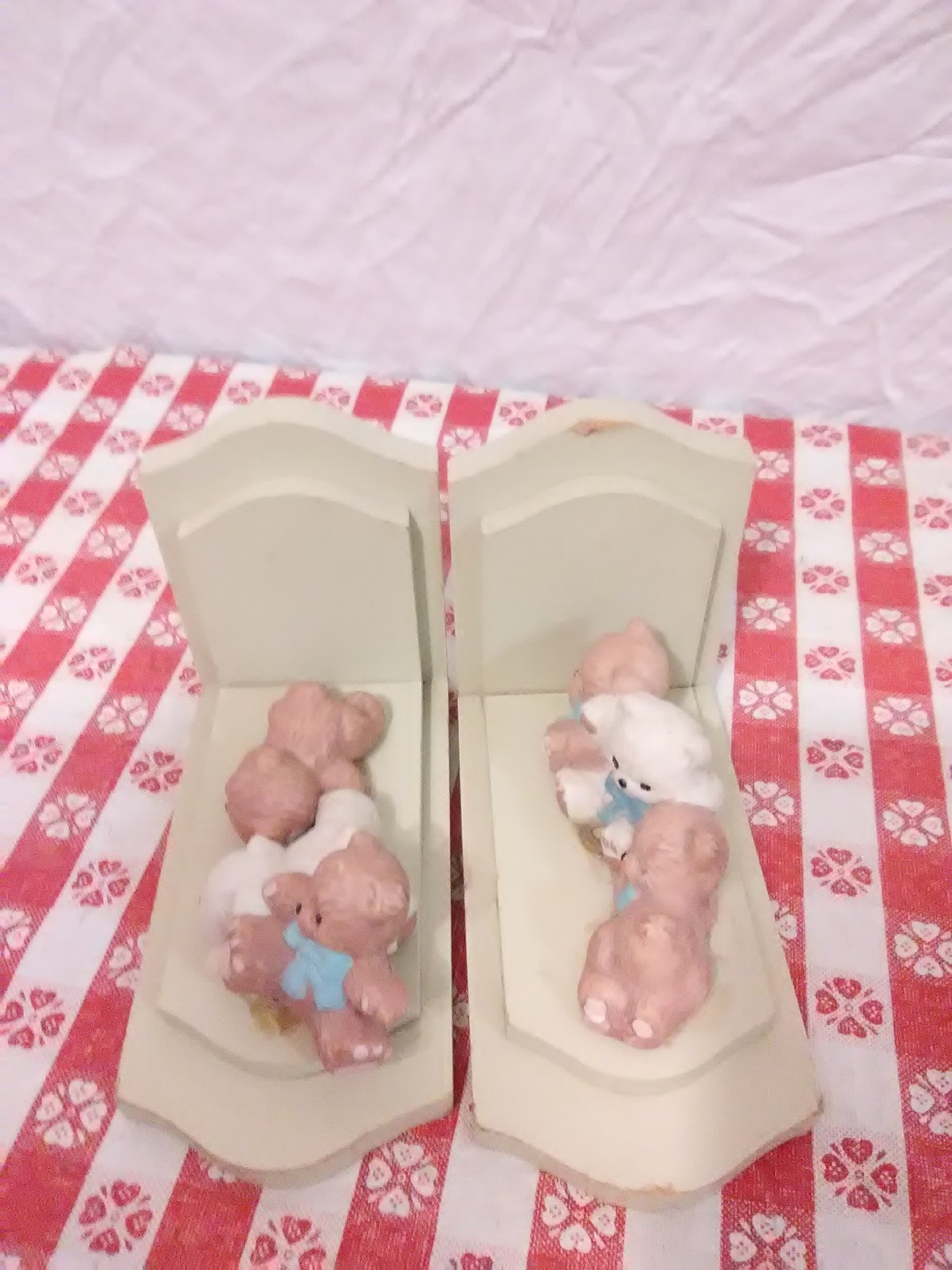 1990 House Of Lloyd Baby BOOK ENDS Animals Baby Bear Cubs   ())**^^@@@2)